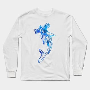 Blue Hammerhead Shark Long Sleeve T-Shirt